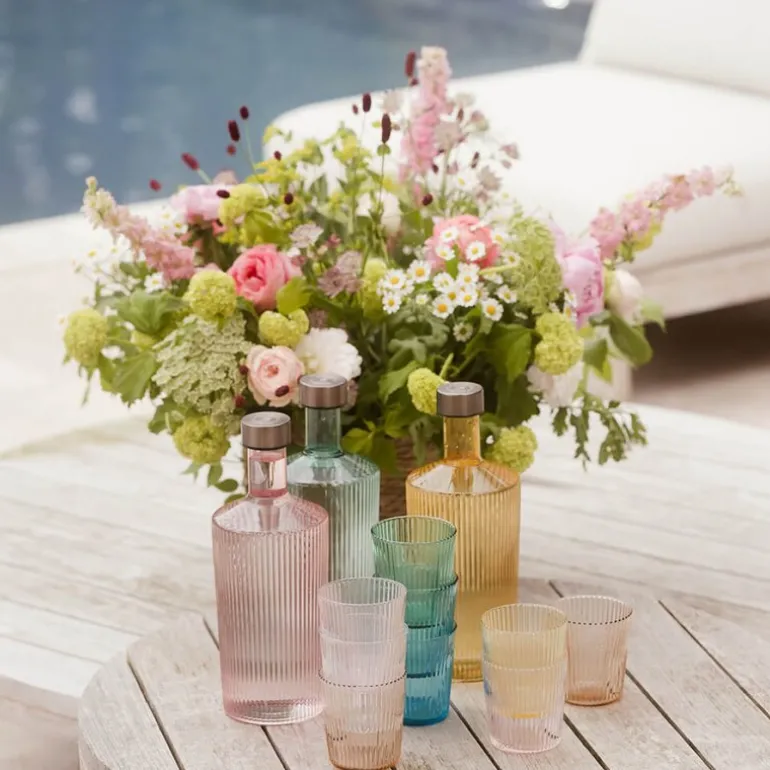 Ribbed Elegance glass Lucky 25 cl turkis