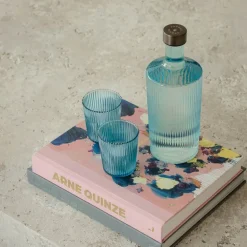 Ribbed Elegance glass Lucky 25 cl turkis