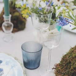 Ribbed Elegance glass Twilight 25 cl blå