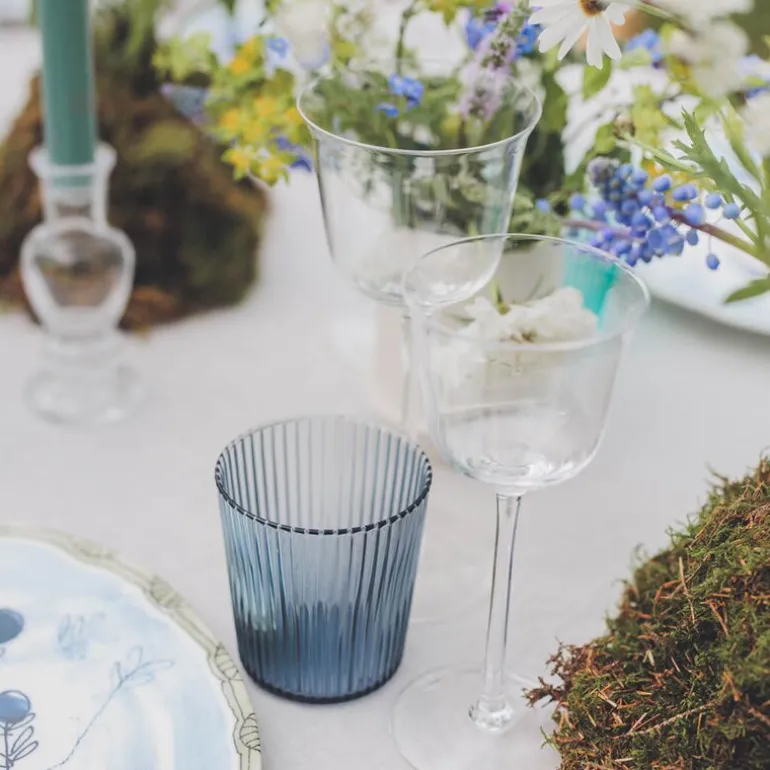 Ribbed Elegance glass Twilight 25 cl blå