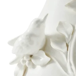 Rijks vase 60 cm 3D-fugler hvit