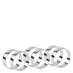 Ring serviettring 4,5 cm 6 stk silver finish