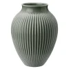Ripple vase 20 cm matt celadon green