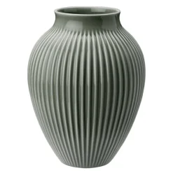 Ripple vase 20 cm matt celadon green
