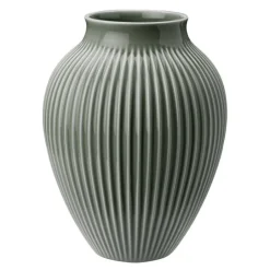 Ripple vase 27 cm matt celadon green