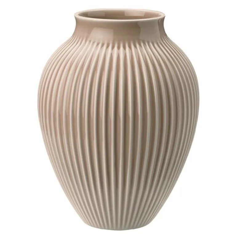Ripple vase 27 cm matt dusty rose
