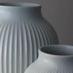 Ripple vase 20 cm matt isblå