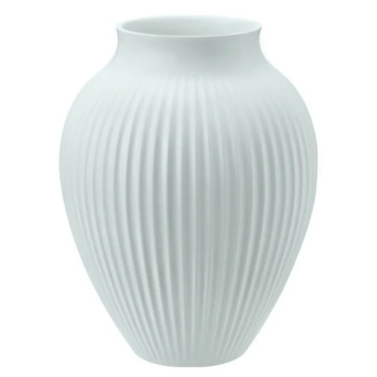 Ripple vase 20 cm matt isblå
