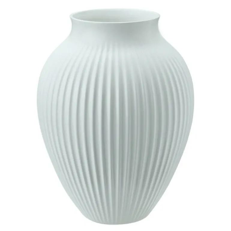 Ripple vase 27 cm matt isblå