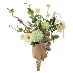 Rise bukett kunstige blomster 109 cm hvit