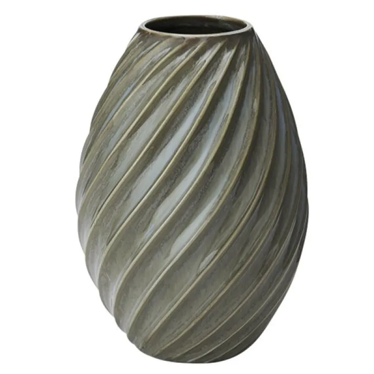 River vase 21 cm grønn