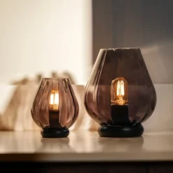 Rocks XO bordlampe 20,4 cm koksgrå