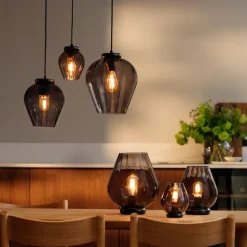 Rocks XO bordlampe 26 cm koksgrå
