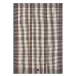 Rutete kjøkkenhåndkle 50x70 cm grå/hvit/fudge