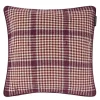 Rutete putetrekk 50x50 cm fig/wine/light beige
