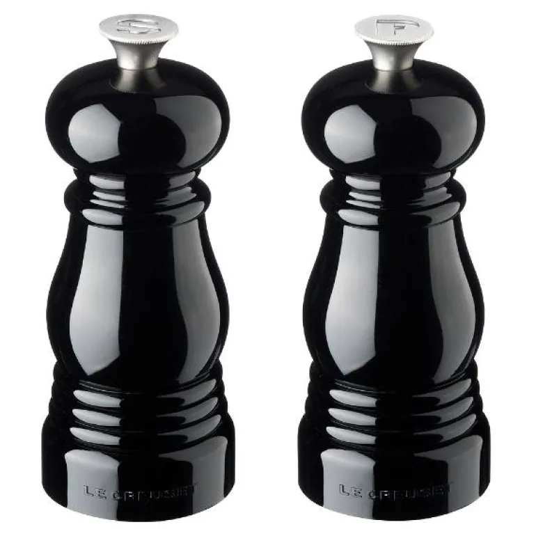 Salt- og pepperkvern sett 11 cm svart