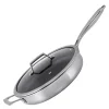 Santo sautépanne m/lokk 28 cm stål/svart