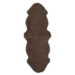 Saueskinn new zealand kort ull 160x60 cm chocolate