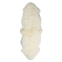 Saueskinn new zealand lang ull 160 cm ivory