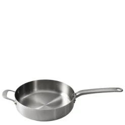 Sautépanne m/lokk 28 cm rustfritt stål