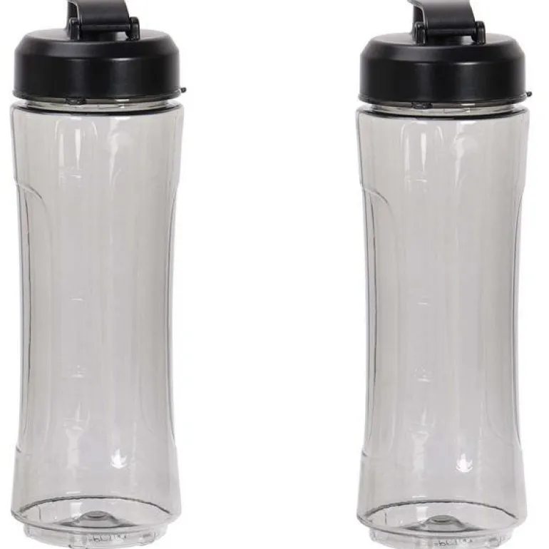 Select drikkeflaske 0,6L 2 stk klar/svart