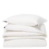 Sengesett percale bølgekant 200x220 cm hvit
