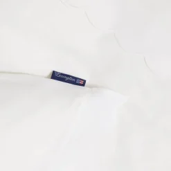 Sengesett percale bølgekant 200x220 cm hvit