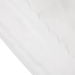 Sengesett percale bølgekant 140x220 cm hvit