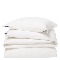Sengesett percale bølgekant 140x200 cm hvit