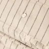 Sengesett 140x220 cm bomullsflanell smalstripet beige/brown