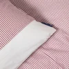 Sengesett 140x200 cm bomullspercale stripet fig/white