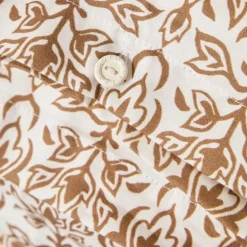 Sengesett 140x200 cm bomullssateng ornament white/fudge