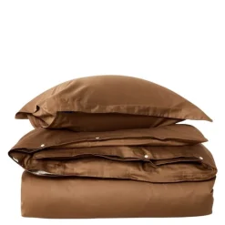 Sengesett 140x220 cm bomullssateng ensfarget fudge