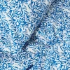 Sengesett 200x140 cm sateng blomstrete blå/hvit