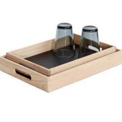 Serveringsbrett 30x46 cm eik/svart