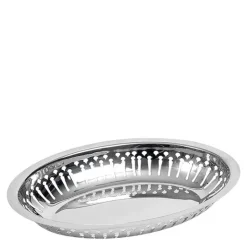 Serveringskurv oval 28x20 cm stål