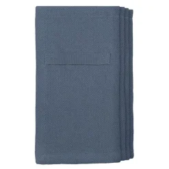 Serviett i bomull 20x20 cm 4 stk gråblå