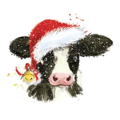 Serviett 33x33 cm 20 stk Christmas Cow Bell
