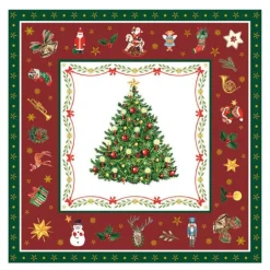 Serviett 33x33 cm 20 stk Christmas Evergreen Red