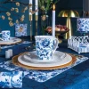 Serviett 33x33 cm 20 stk Delft Blue Florals