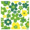 Serviett 33x33 cm 20 stk Flower Power grønn