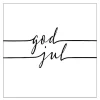 Serviett 33x33 cm 20 stk God Jul hvit