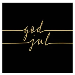 Serviett 33x33 cm 20 stk God Jul svart