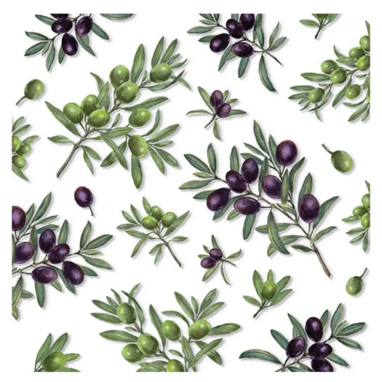 Serviett 33x33 cm 20 stk Olives All Over