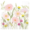 Serviett 33x33 cm 20 stk Pastel Flowers White