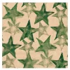 Serviett 33x33 cm 20 stk Recycled Watercolour Stars grønn