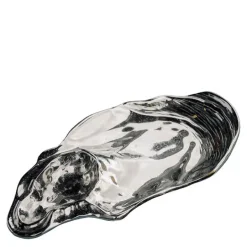 Shell serveringsfat 48x27 cm sølv