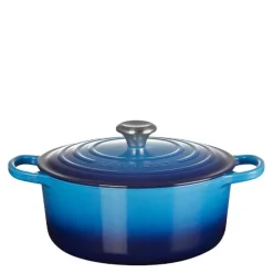 Signature rund støpejernsgryte 5,3L azure