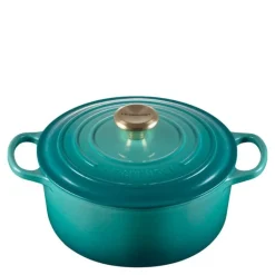 Signature støpejernsgryte rund 24 cm 4,2L Bleu Riviera