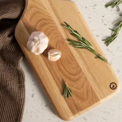 Signerat skjærebrett 40x17 cm eik